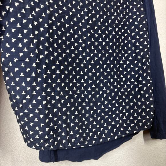 Scotch & Soda Maison Scotch 2/Medium Crew Neck Top Navy Cotton Long Sleeves - Picture 4 of 7